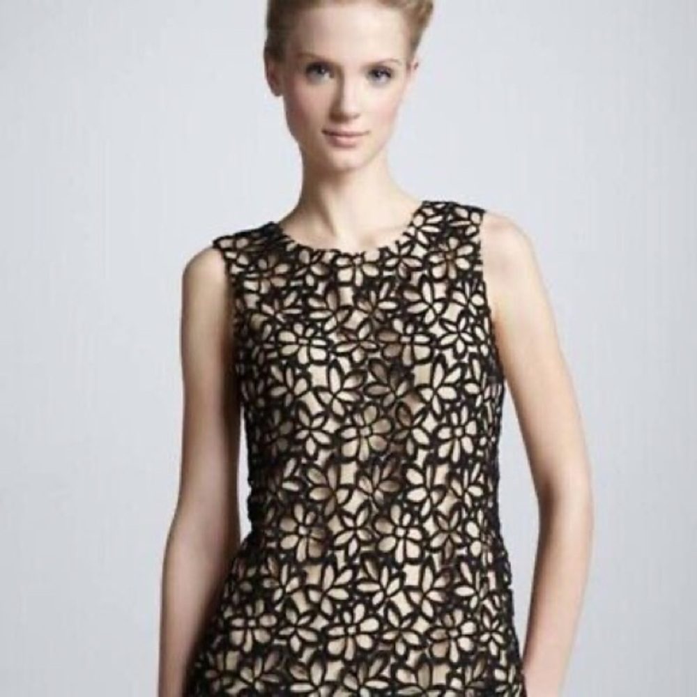 Black Floral Lace Sleeveless Top